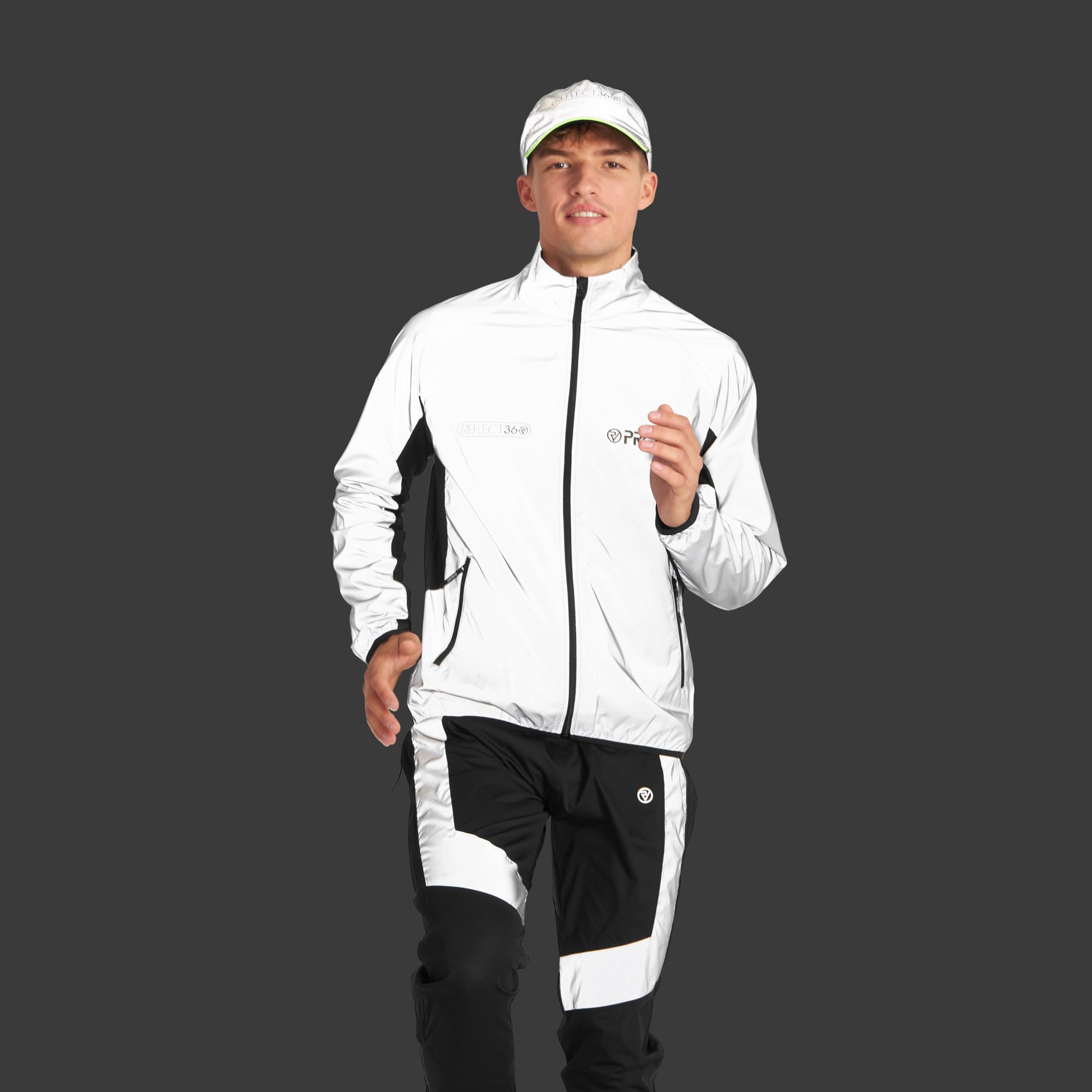 Proviz Men's Reflect360 Running Jacket, Silver, Small